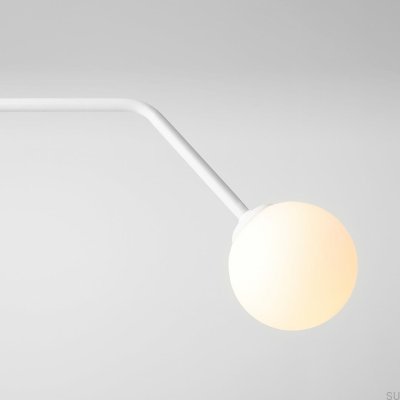 Lampe suspendue blanche en métal pur