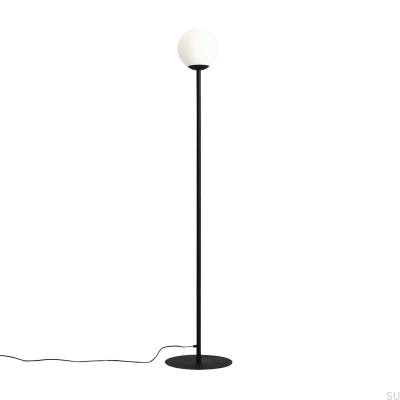 Lampadaire Pinne en métal noir