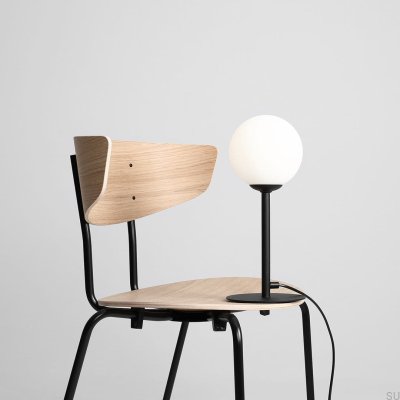 Lampe de bureau Pinne en métal noir