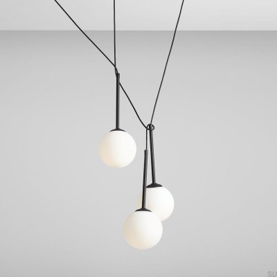 Suspension Bosso 3 en métal noir