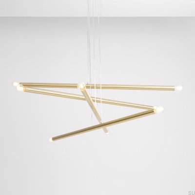Lampe suspendue en laiton Tubo 8