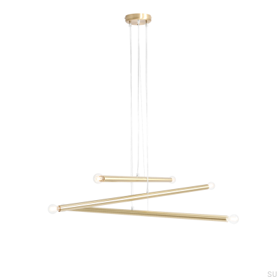 Lampe suspendue en laiton Tubo 6