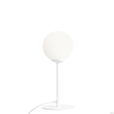Lampe de bureau Pinne en métal blanc