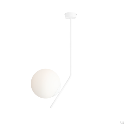 Plafonnier en métal Gallia blanc