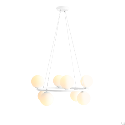 Suspension Krone 8 en métal blanc