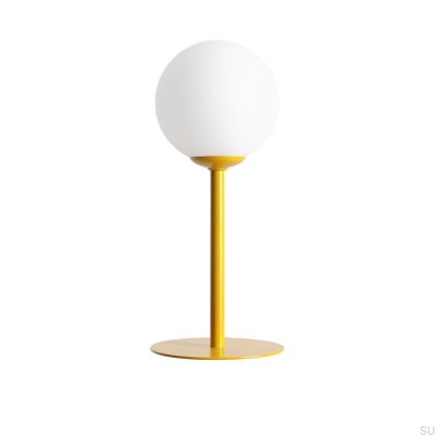 Lampe de bureau Pinne en métal moutarde