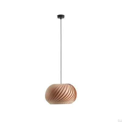 Lampe suspendue Nature Dark S en bois de hêtre