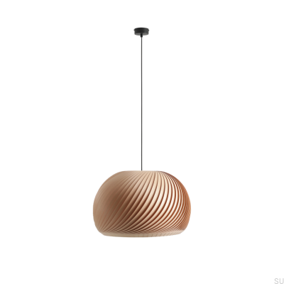 Lampe suspendue Nature Dark XL en bois de hêtre