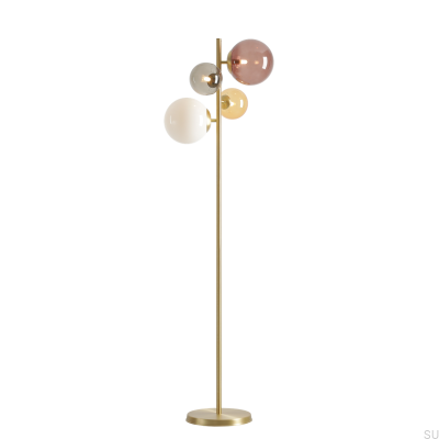 Lampadaire Bloom en laiton multicolore