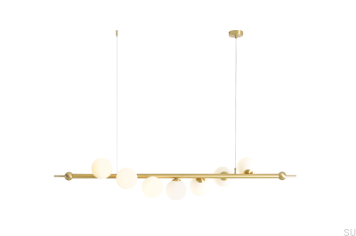Lampe à suspension en laiton Wave 7