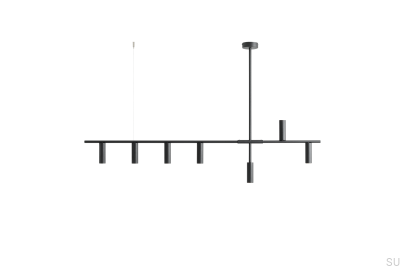 Lampe suspendue Trevo 7 en métal noir