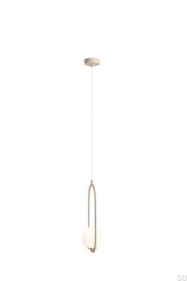 Lampe suspendue Riva en métal beige