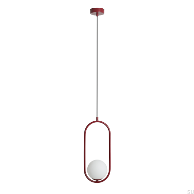 Lampe suspendue Riva Metal Bordeaux