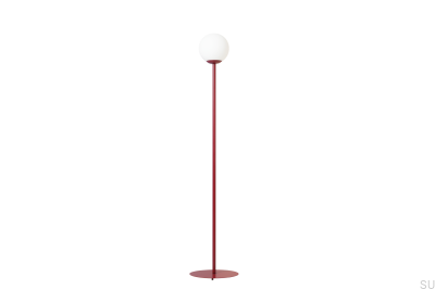 Lampadaire Pinne Métal Bordeaux