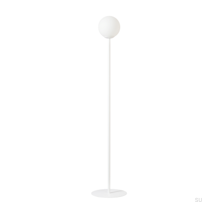 Lampadaire Pinne en métal blanc