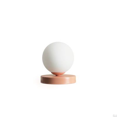 Lampe de bureau Ball S en métal corail