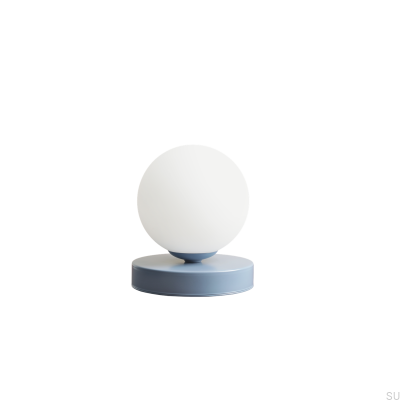 Lampe de bureau Ball S en métal bleu