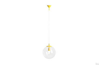Suspension Globe Metal Moutarde