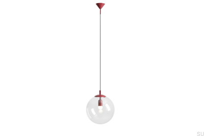 Lampe suspendue Globe Metal Bordeaux
