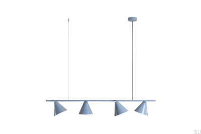 Lampe suspendue Form 4 Métal Bleu