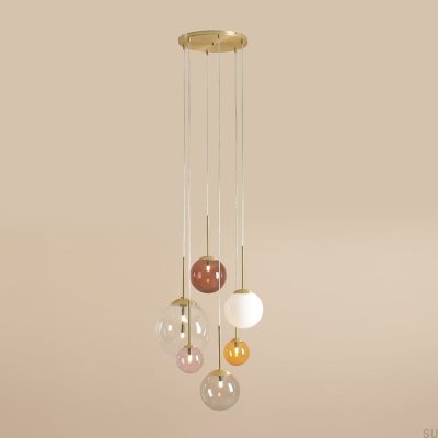 Suspension Bosso 6 anneaux en laiton multicolore