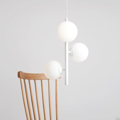 Lampe suspendue en métal blanc Fin 3 S