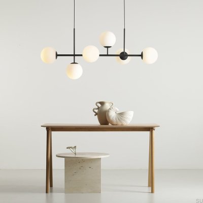 Lampe suspendue en métal noir Fin 6