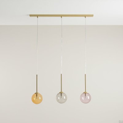 Lampe suspendue en laiton multicolore Bosso 3