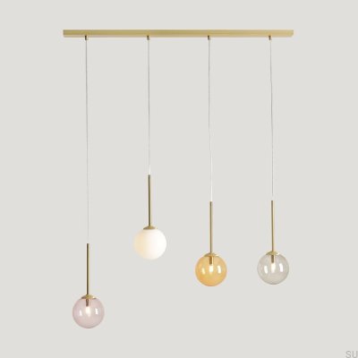 Suspension Bosso 4 en laiton multicolore