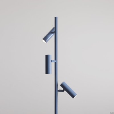 Lampadaire Trevo en métal bleu
