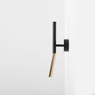 Applique Stick en métal noir et doré