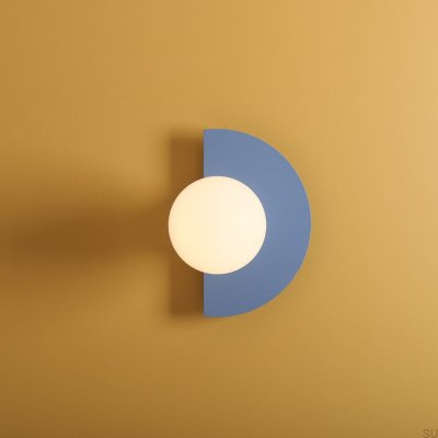 Applique murale Loop en métal bleu