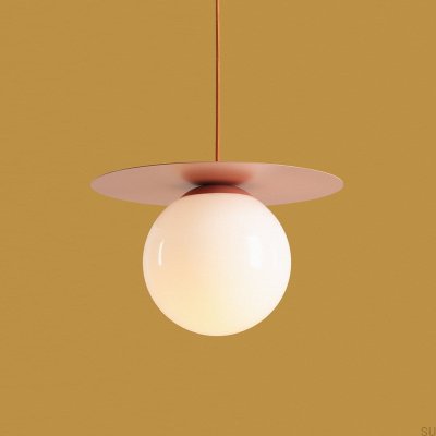 Lampe suspendue en métal corail Loop M