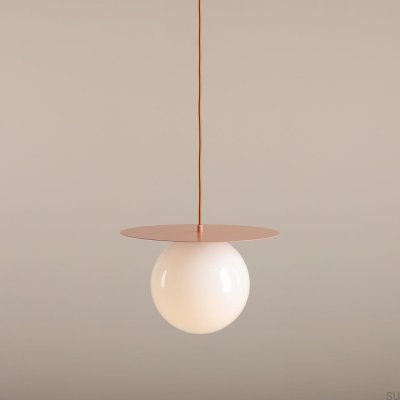 Lampe suspendue en métal corail Loop L