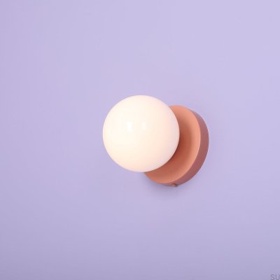 Applique murale Ball II S en métal corail