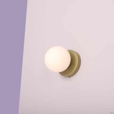 Applique murale Ball II S en métal couleur pistache