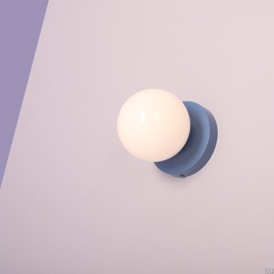 Applique murale Ball II S en métal bleu