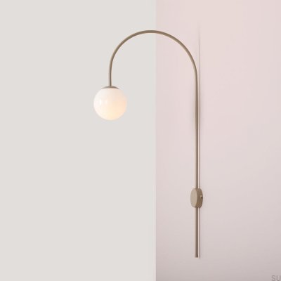 Applique murale Una en métal beige