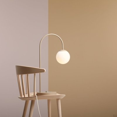 Lampe de bureau Una en métal beige