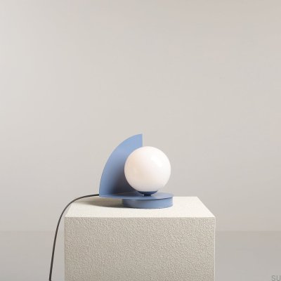 Lampe de bureau Loop en métal bleu