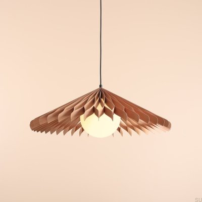 Lampe suspendue Nature Sun XL en bois de hêtre