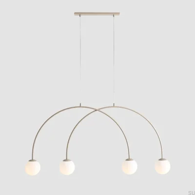 Suspension en métal beige Una 4 S