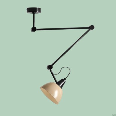 Plafonnier Aida en métal brillant beige