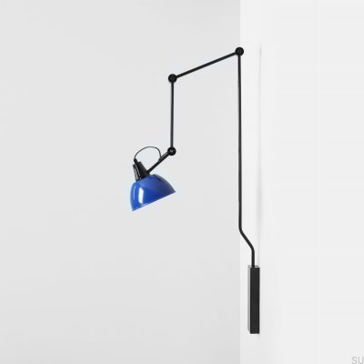 Applique murale Aida en métal brillant cobalt