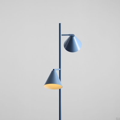 Lampadaire Form 2 Métal Bleu