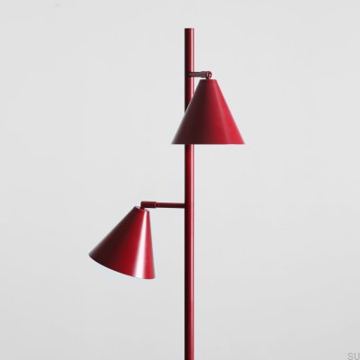 Lampadaire Form 2 Métal Bordeaux