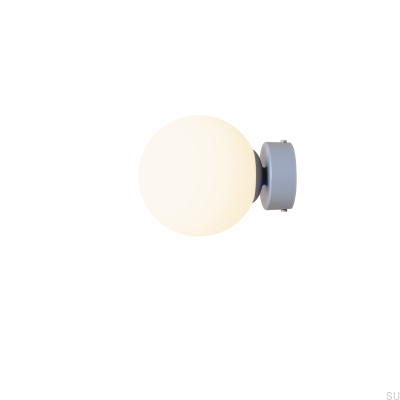 Applique murale Ball S en métal bleu