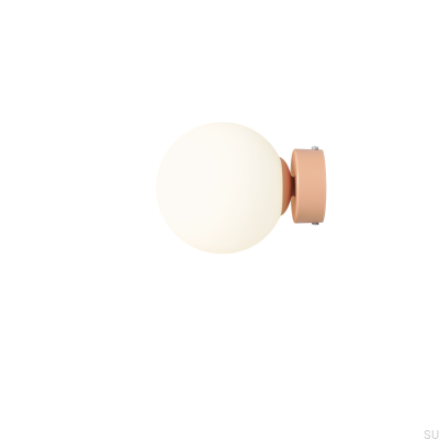 Applique murale Ball S en métal corail