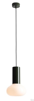Lampe suspendue Flo S en métal vert