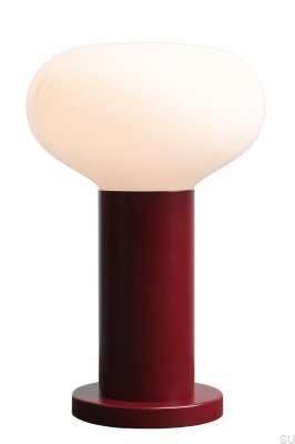 Lampe de bureau Flo S en métal rouge